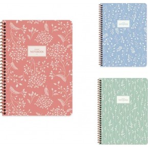 Keskin Color Defter A6 80 YP Çiz.Karton Kp.Spr.Pastel Flora 384951-99 (1 Adet)