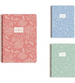 Keskin Color Defter A6 80 YP Çiz.Karton Kp.Spr.Pastel Flora 384951-99 (1 Adet)