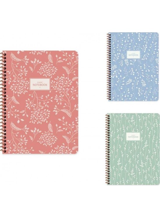 Keskin Color Defter A6 80 YP Çiz.Karton Kp.Spr.Pastel Flora 384951-99 (1 Adet)
