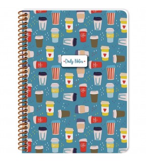Keskin Color Defter Karton Kapak Spiralli Coffee 16,x22,5 80 YP Çiz.