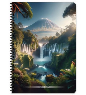 Keskin Color Defter Karton Kapak Spiralli Nature 16,5x22,5 80 YP Çizgili 387041-99