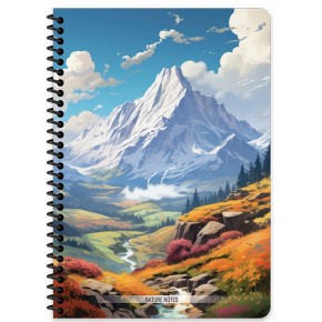Keskin Color Defter Karton Kapak Spiralli Nature 16,5x22,5 80 YP Çizgili 387041-99