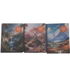 Keskin Color Defter Karton Kapak Spiralli Nature 16,5x22,5 80 YP Kareli 387042-99