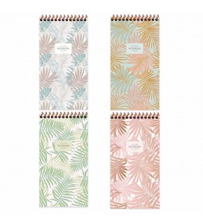 Keskin Color Defter Karton Kapak Spiralli La Plume Leaves 10x19 80 YP Çiz