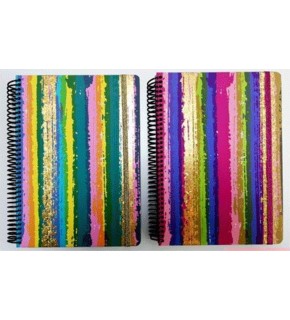 Keskin Color Defter Plastik Kapak Spiralli Glitter 16,5x22,5 80 Yp.Kareli (1 Adet)