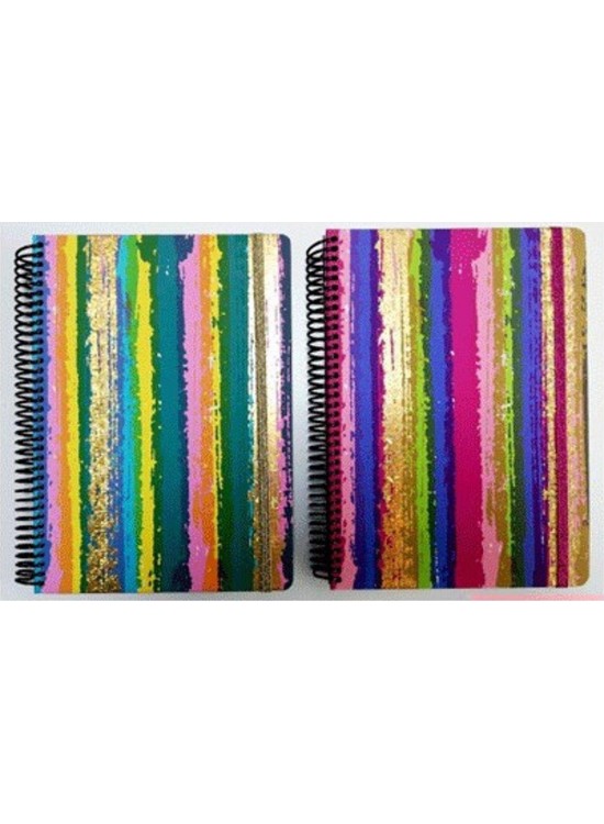 Keskin Color Defter Plastik Kapak Spiralli Glitter 16,5x22,5 80 Yp.Kareli (1 Adet)