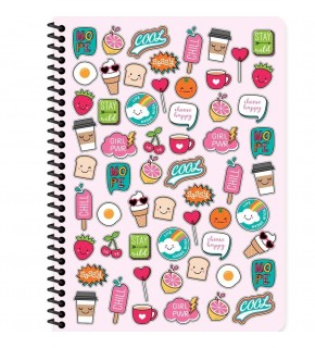 Keskin Color Defter Plastik Kapak Spiralli Sweet 16,5x22,5 80 YP Çiz.333091-99