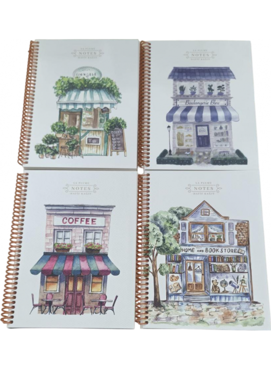 Keskin Color Defter Spiralli Karton Kapak 16,5x22,5 80 Yp.Çizgili La Plume Shop