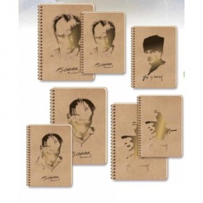 Keskin Color Defter Spiralli S.Kp Funky -Atatürk 16,5x22,5 80 Yp.Çizgsz