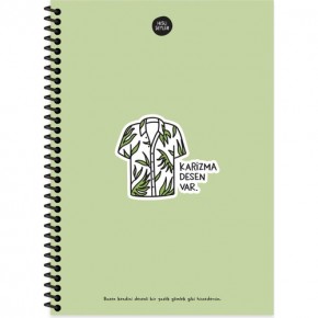 Keskin Color Hisli Şeyler 17x24 100 YP Çizgili Spiralli Sert Kapak Karizma