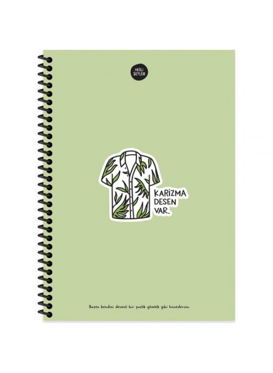 Keskin Color Hisli Şeyler 17x24 100 YP Çizgili Spiralli Sert Kapak Karizma