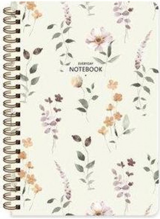 Keskin Color Not Defteri Karton Kp.Spr.Çiçek 12x17 80 YP Çiz.385351-99 (1 Adet)