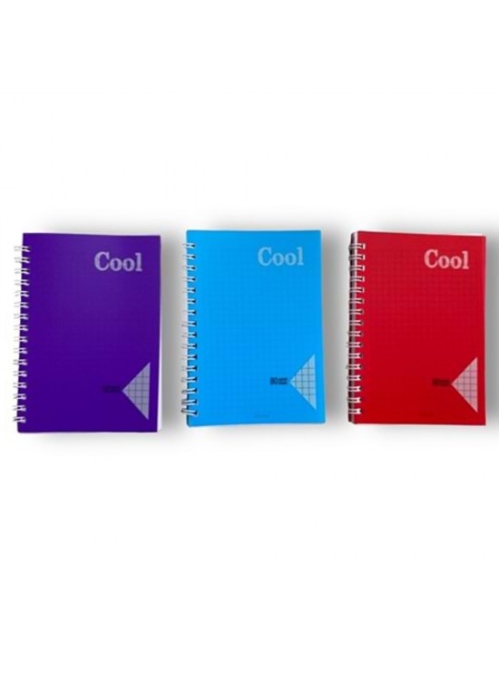 Keskin Color Plastik Kapak Spiralli Cool Defter A6 80 YP Çizgili (1 Adet)