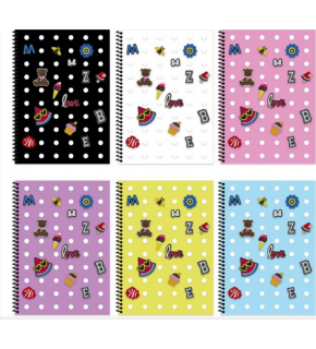 Keskin Color Plastik Kapak Spiralli Fun Defter A6 80 Yp. Çizgili (1 Adet)