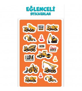 Keskin Color Puffy Sticker Orta Boy İş Makinası 221201-99