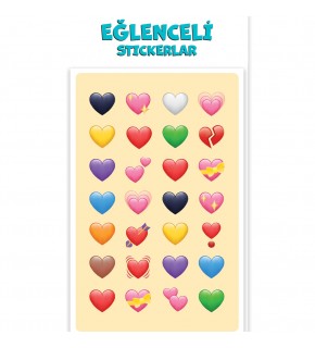 Keskin Color Puffy Sticker Orta Boy Kalp 221206-99