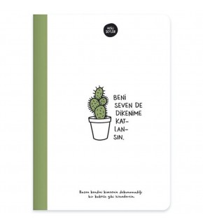 Keskin Color Sert Kap.Ciltili Defter Hisli Şeyler 14x20 64 YP Çizgili Beni Seven Dikenime Katlansın