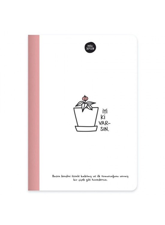 Keskin Color Sert Kapak Cilt Defter Hisli Şeyler 14x20 64 YP Çizgili İyi Ki Varsın Keskin Color Sert Kapak Cilt Defter Hisli Şeyler 14x20 64 YP Çizgili İyi Ki Varsın