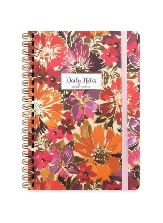 Keskin Color Sert Kapak Spr Flowers Helen A5 80 YP Çizgili