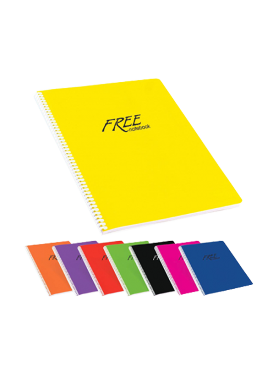 Keskin Color Spiralli Defter Free Office Plastik Kapak Çizgili 100 Yaprak A4 320441-99 (1 Adet)