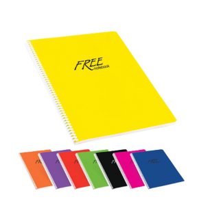 Keskin Color Spiralli Defter Free Office Plastik Kapak Çizgili 80 YP A4 320421-99 (1 Adet)
