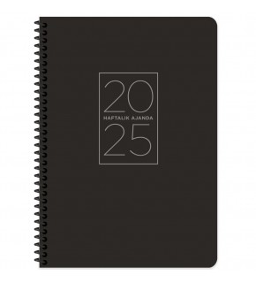 Keskin Color Spiralli Haftalık Ajanda Siyah 20x28 2025