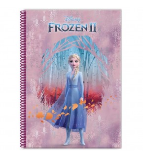 Keskin Color Spiralli Karton Kapak Sürprizli Defter Frozen A4 80 YP Kareli