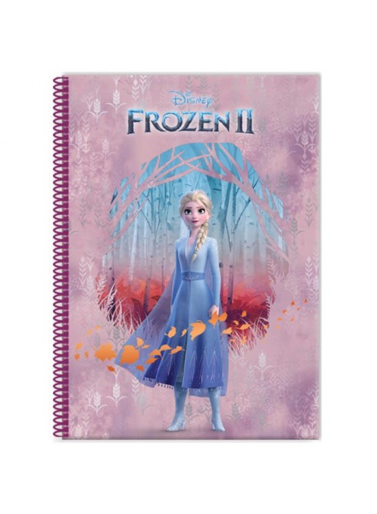 Keskin Color Spiralli Karton Kapak Sürprizli Defter Frozen A4 80 YP Kareli