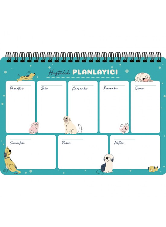 Keskin Color Spiralli Planner Sevimli Köpekler 17x24