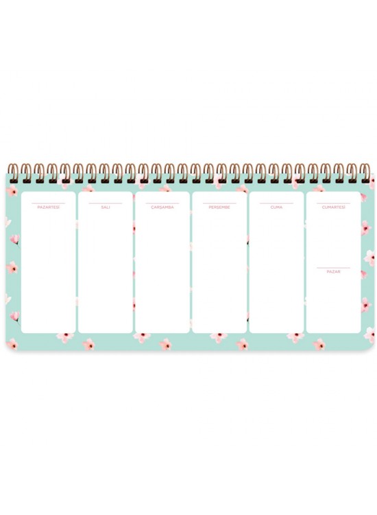 Keskin Color Spiralli Planner Su Yeşili 13x27