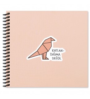 Keskin Color Sticker Defter Hisli Şeyler 16x15 50 YP Çizgili Stickerli Defter Katlandığıma Değdi