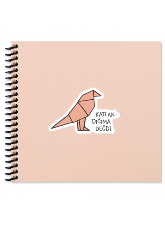 Keskin Color Sticker Defter Hisli Şeyler 16x15 50 YP Çizgili Stickerli Defter Katlandığıma Değdi