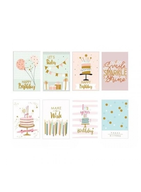 Keskin Color Yaldızlı Doğum Günü Kartı Zarflı 80 Li Dsp. 900224-99