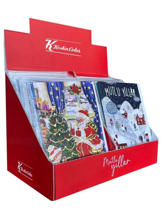 Keskin Color Yaldızlı Yılbaşı Kartı 2 Zarflı No:2 Tekli (1 Adet)