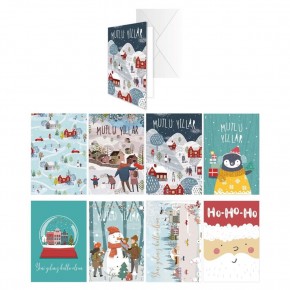 Keskin Color Yaldızlı Yılbaşı Kartı 2 Zarflı No:2 Tekli (1 Adet)