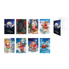 Keskin Color Yaldızlı Yılbaşı Tebrik Kartı Zarflı Tekli 900209-99 (1 Adet)