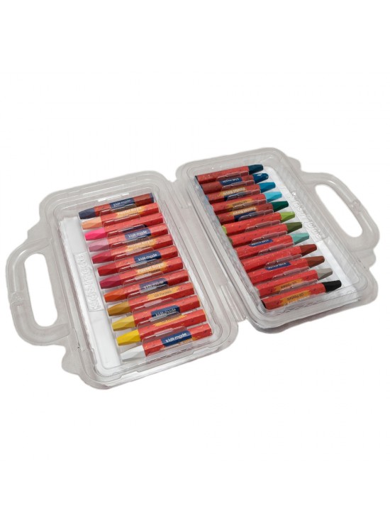 Kidsmode Yağlı Pastel Boya Altıgen 24 Renk Çantalı Kidsmode Yağlı Pastel Boya Altıgen 24 Renk Çantalı