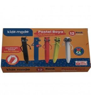 Kidsmode Yağlı Pastel Boya Üçgen 12 Renk