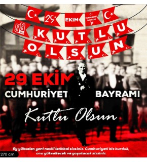 Kika 29 Ekim Harf Afiş -29 Ekim Kutlu Olsun Banner