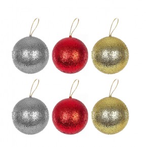 Kika 3cm Simli Strafor Top Ağaç Süsü 12li 2001424