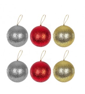 Kika 3cm Simli Strafor Top Ağaç Süsü 12li 2001424