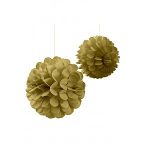 Kika Altın Kağıt Top Süs 2li