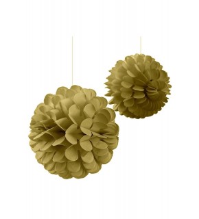 Kika Altın Kağıt Top Süs 2li