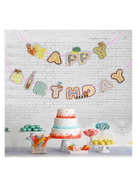 Kika BNR30 Happy Birthday Harf Afiş -Simli- Kika BNR30 Happy Birthday Harf Afiş -Simli-