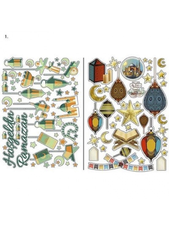 Kika Dekoratif Ramazan Sticker 2li Kika Dekoratif Ramazan Sticker 2li