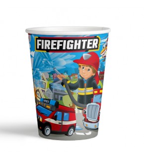 Kika Firefighters Karton Bardak 8oz 8li