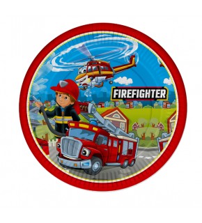 Kika Firefighters Karton Tabak 23cm 8 Li