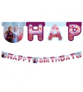 Kika Frozen 2 Happy Birthday Harf Afiş