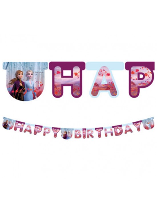 Kika Frozen 2 Happy Birthday Harf Afiş