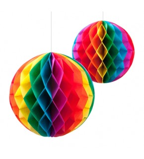 Kika Gökkuşağı Petekli Kağıt Süs 2li